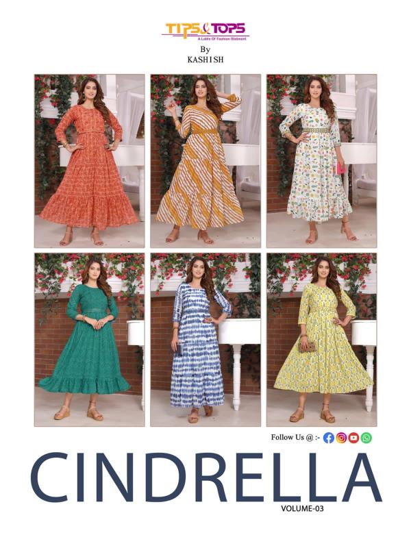 Tips Tops Cindrella Vol 3 Georgette Designer kurti Collection